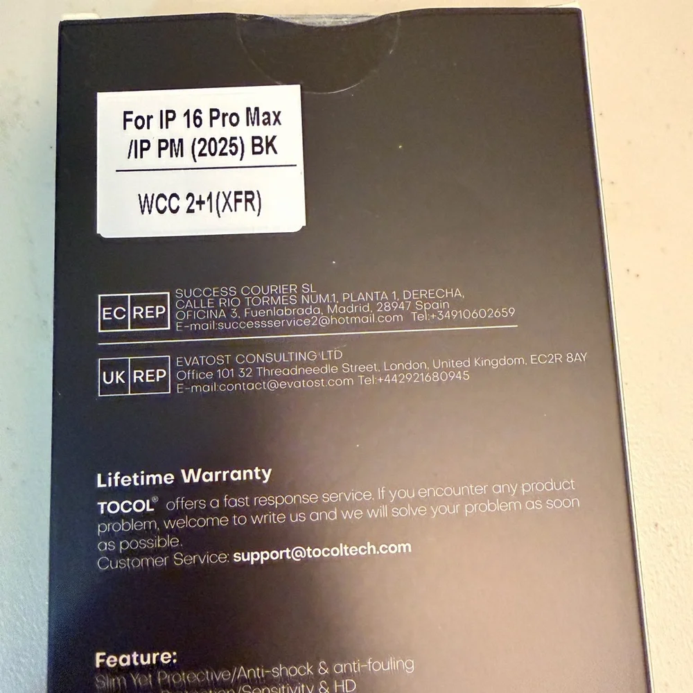 Apple iPhone 16 and 17 Pro Max Screen Protector
